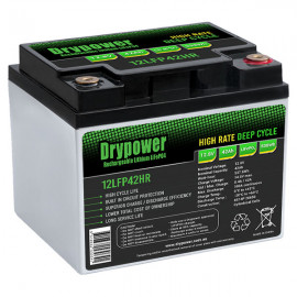 12LFP42HR - Drypower 12.8V 42Ah High Rate Lithium Iron Phosphate (LiFePO4) 