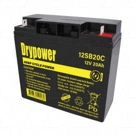 DRYPOWER 12V  20Ah  (Replaces Century 12v 18Ah SLA PS12180.)