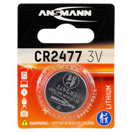 CR2477-BP1(A) - 1516-0010 Ansmann CR2477 Consumer Lithium Battery Coin Cell