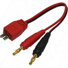 Banana Plug Gold Pin to Male T-Plug in Deans Style