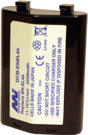 High capacity battery replacement for: Nikon EN-EL4 Nikon EN-EL4a