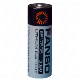Fanso ER17505 A size 3.6V 3600mAh High Capacity Lithium Thionyl Chloride Battery - Bobbin Type
