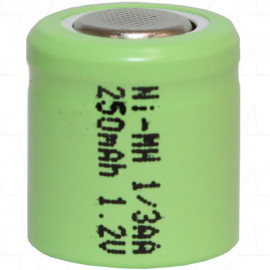 1/3AA size 250mAh Industrial Grade NiMH Cylindrical Battery