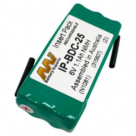 Surveying equipment battery insert for replacement of Sokkisha BDC-25 battery pack