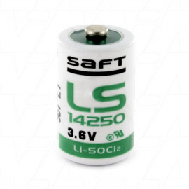 LS14250 1/2AA size Saft Lithium 3.6V Thionyl Chloride Battery - Bobbin Type