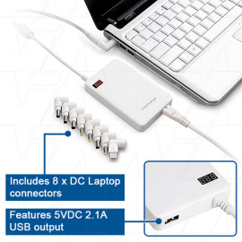 90W uNIVERSAL Laptop Power Supply with 12V-24V (6.0A max.)