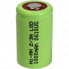 KR600AE Replacement - Industrial grade 2/3A 1000mAh NiMH cylindrical battery