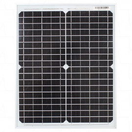 SY2-M20W-5M  	Symmetry 12V 20W 36 cells 1.09A IP65 Junction Box Monocrystalline Solar Module with 5m x 1.3mm2 dual core leads with tinned cable ends 