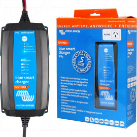 Blue Smart IP65 SLA/LiFePO4 Charger 12V 10A + Alligator Clips & M8 Eyelets BPC121031014R