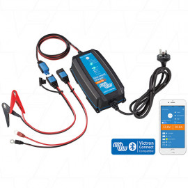 Blue Smart IP65 SLA/LiFePO4 Charger 24V 5A + Alligator Clips & M8 Eyelets BPC240531014R (AU/NZ Plug)